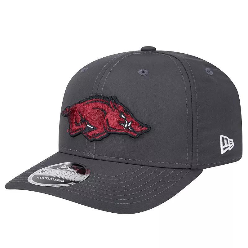 Mens New Era Charcoal Arkansas Razorbacks 9SEVENTY Stretch-Snap Hat Product Image