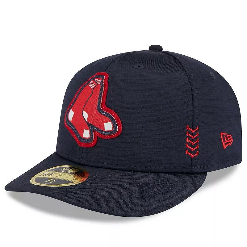 Mens New Era Boston Red Sox 2024 Clubhouse Low Profile 59FIFTY Fitted Hat Blue Product Image