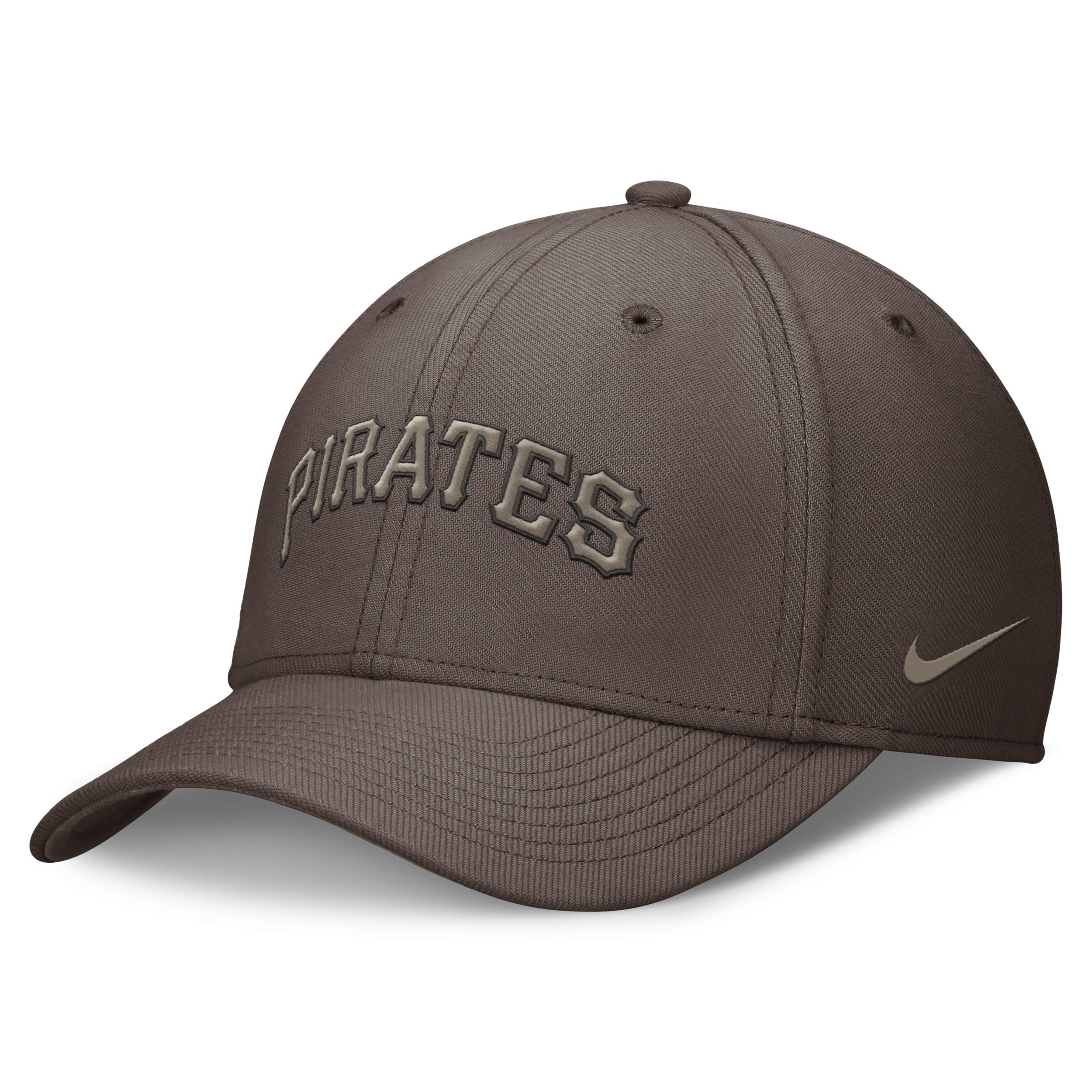 Nike Mens Brown Pittsburgh Pirates Statement Ironstone Performance SwooshFlex Hat Product Image