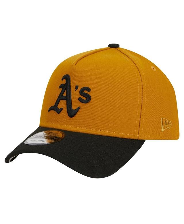 Mens New Era /Black Oakland Athletics Rustic A-Frame 9FORTY Adjustable Hat Product Image