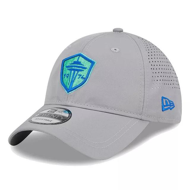 Mens New Era Gray Seattle Sounders FC Active 9TWENTY Adjustable Hat Product Image