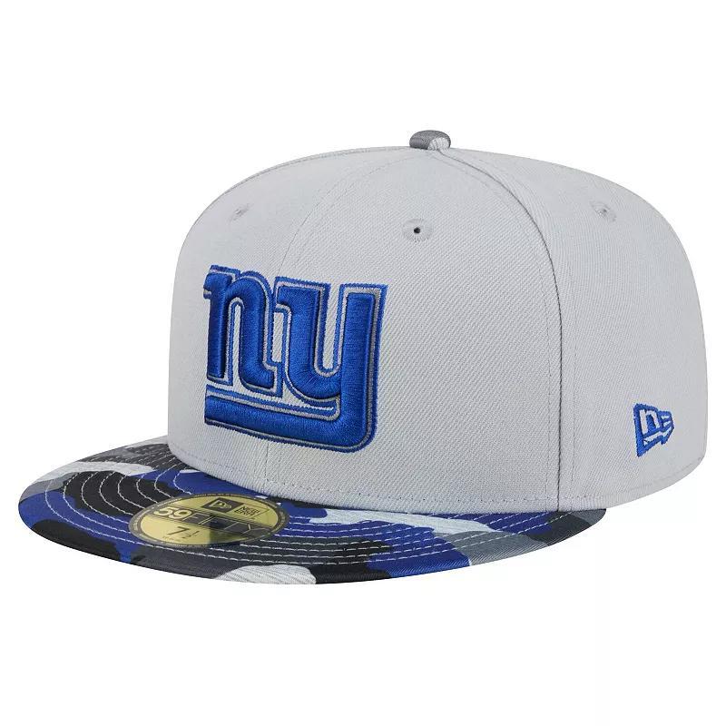 Mens New Era Gray New York Giants Active Camo 59FIFTY Fitted Hat Product Image