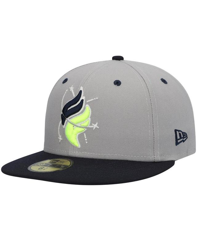 Mens New Era Gray Columbia Fireflies Authentic Collection Team Alternate 59FIFTY Fitted Hat Product Image