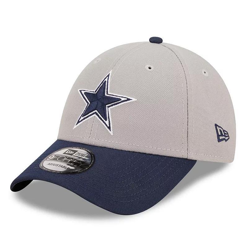 Mens New Era Gray and Navy Dallas Cowboys The League 2Tone 9FORTY Adjustable Hat - Gray Product Image