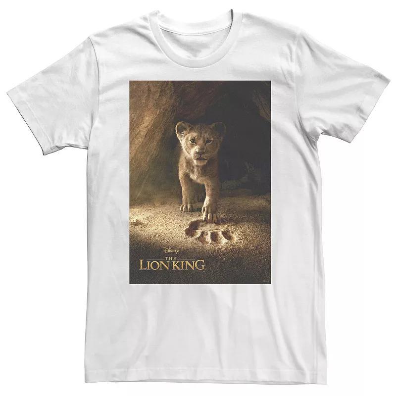 Big & Tall Disney The Lion King Simba Paw Live Action Movie Poster C4 Tee, Mens Product Image