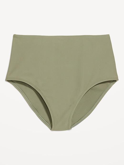 High-Waisted French-Cut Bikini Swim Bottoms Product Image