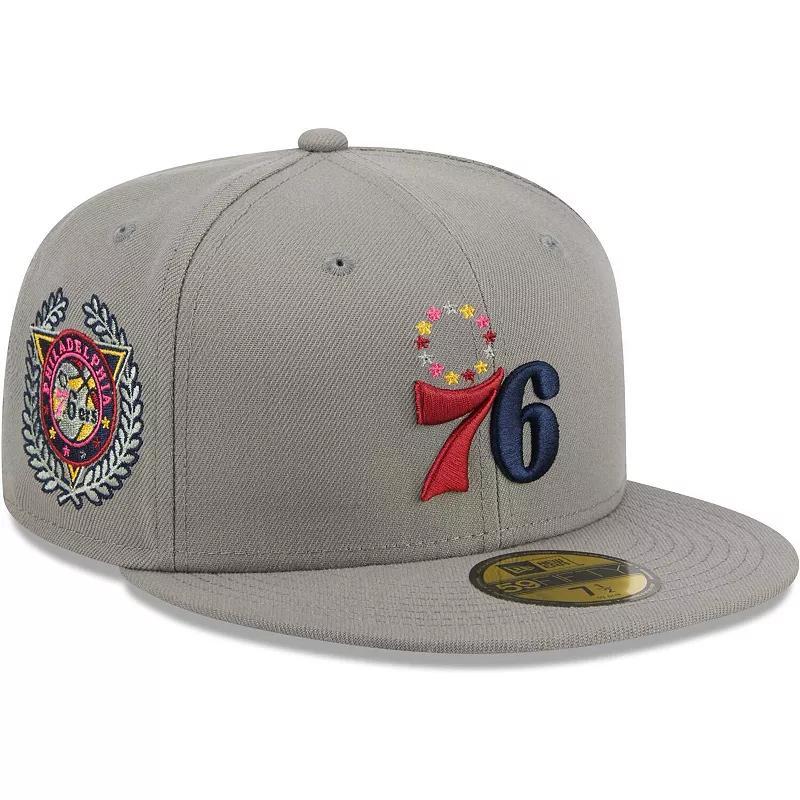 Mens New Era Gray Philadelphia 76ers Color Pack 59FIFTY Fitted Hat Product Image