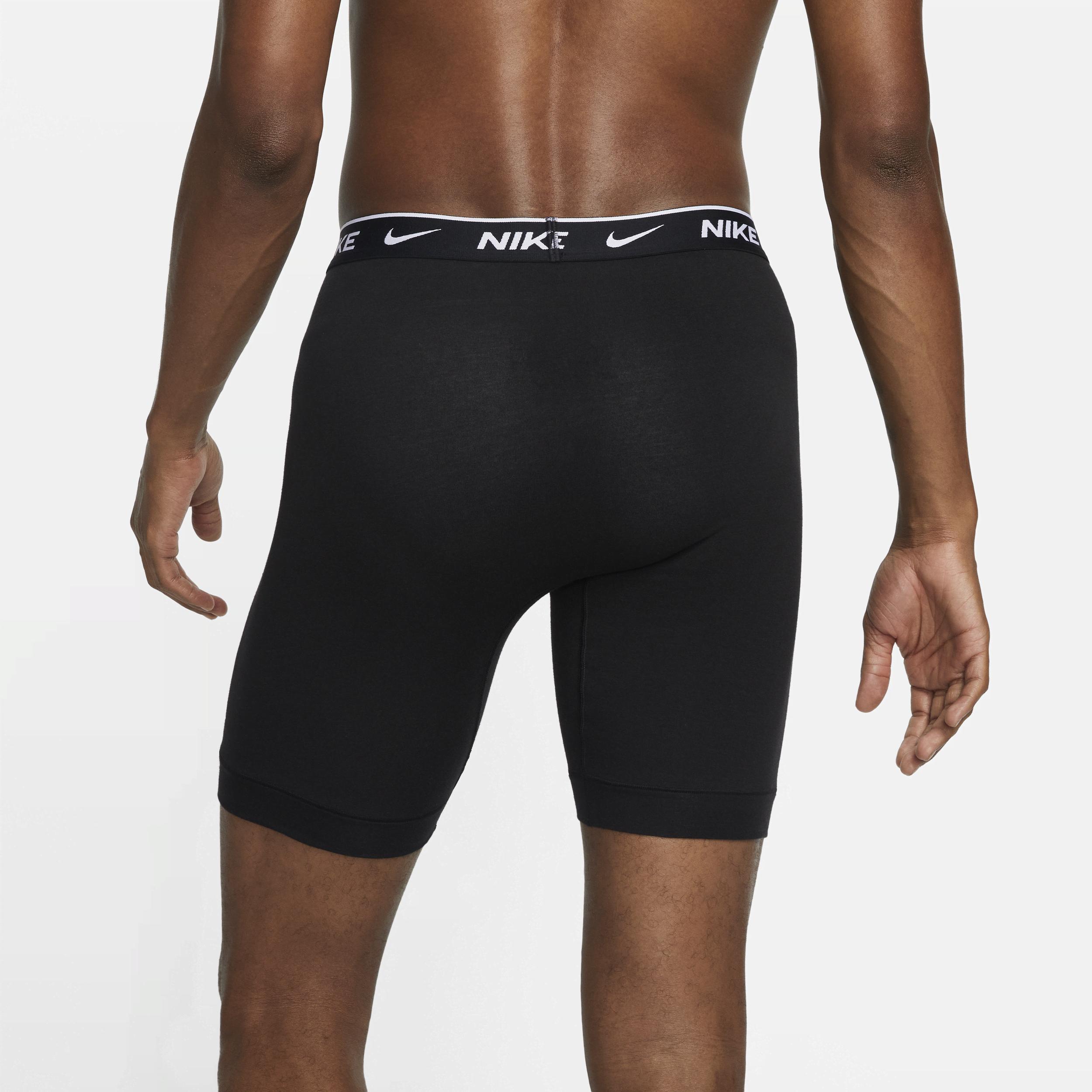 Mens Nike Dri-FIT Essential 3-pack Stretch Long-Leg Boxer Briefs Black Product Image