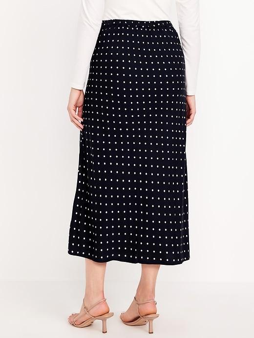 Crepe A-Line Midi Skirt Product Image