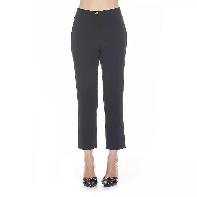 Womens ALEXIA ADMOR Stefan Star Button Slim Fit Pants Product Image