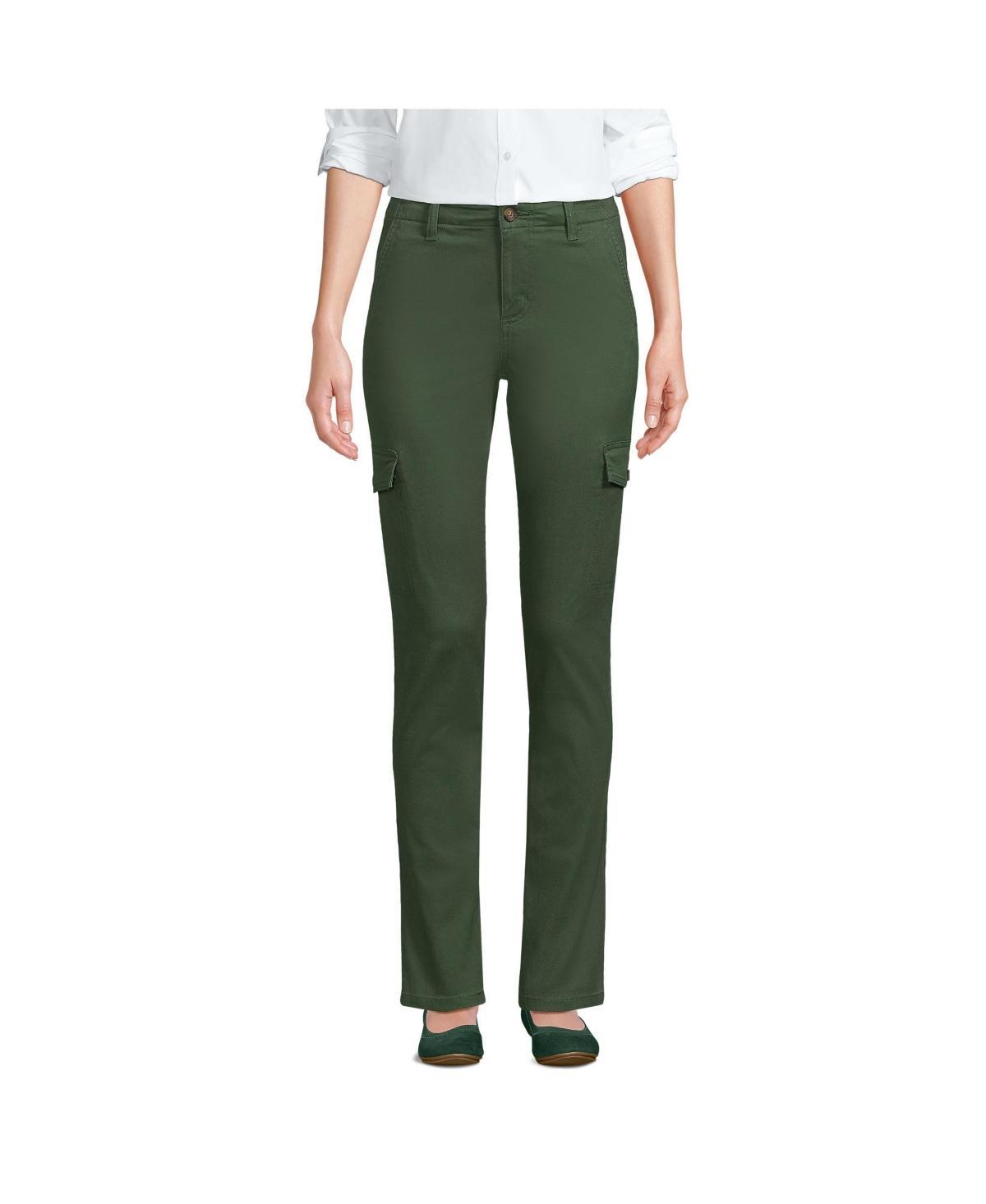 Lands End Womens Mid Rise Slim Cargo Chino Pants Product Image