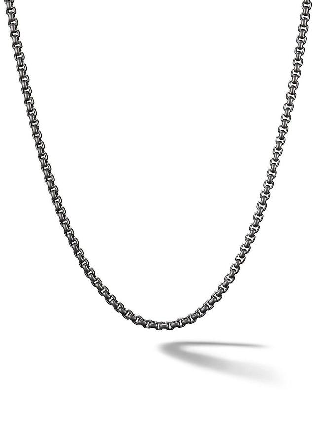 Mens PVD-Coated Stainless Steel Box Chain Necklace Product Image