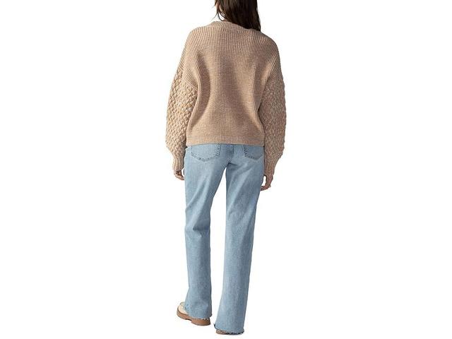 Sanctuary Cable Sleeve Sweater (Toasted Oats) Women's Clothing Product Image