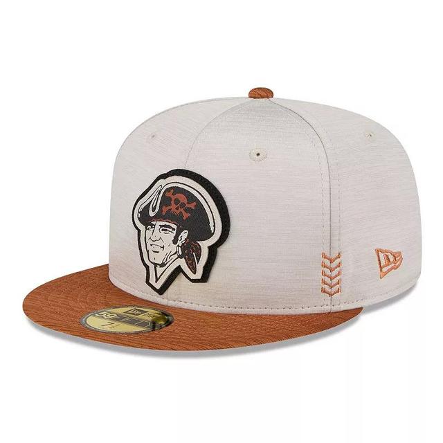 Mens New Era Stone/Brown Pittsburgh Pirates 2024 Clubhouse 59FIFTY Fitted Hat Product Image