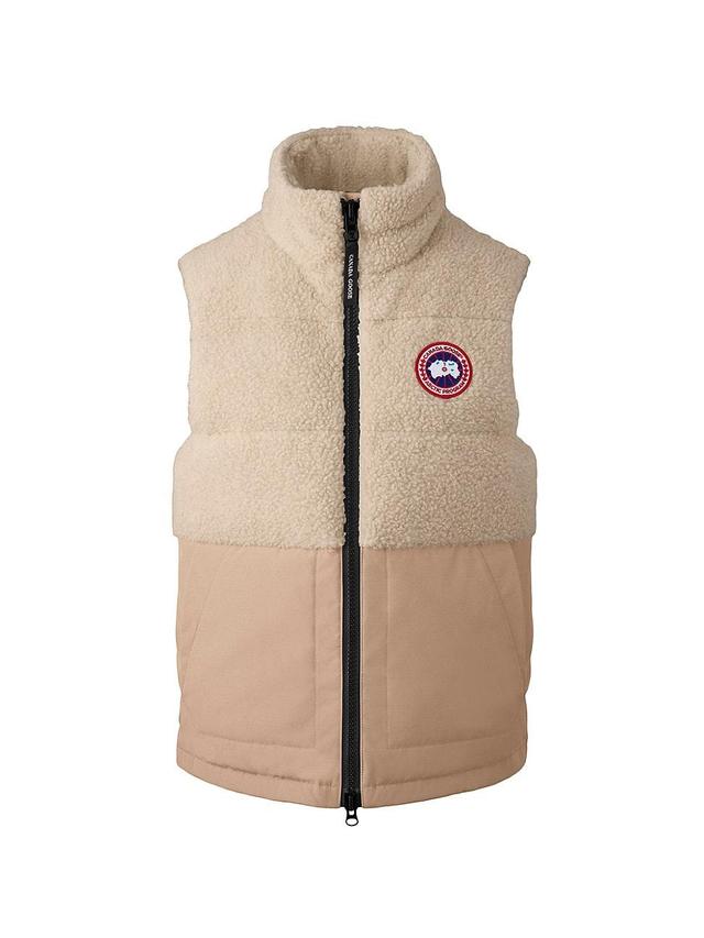 Womens Elora Mixed-Media Zip-Up Vest Product Image