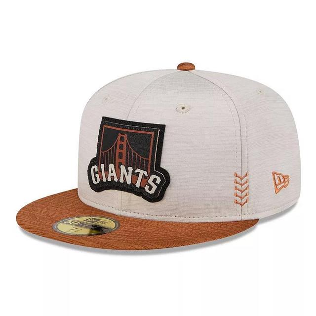 Mens New Era Stone/Brown San Francisco Giants 2024 Clubhouse 59FIFTY Fitted Hat Product Image