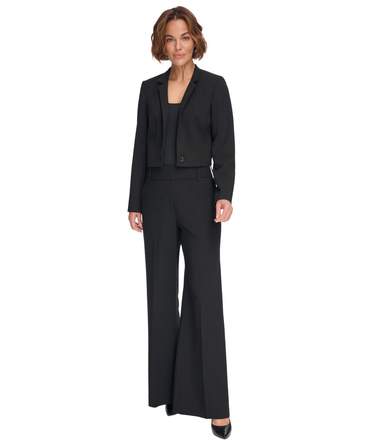 Dkny Womens Cropped One-Button Jacket Product Image