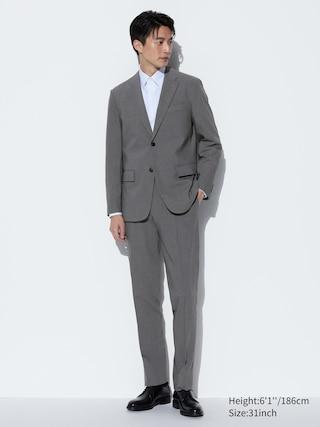 Mens Airsense Pants (Wool-Like) with Quick-Drying Gray 29 inch UNIQLO US Product Image