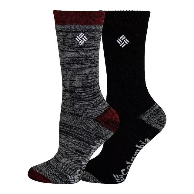 Womens Columbia 2-pack Essential Space Dye Stripe Crew Socks Product Image