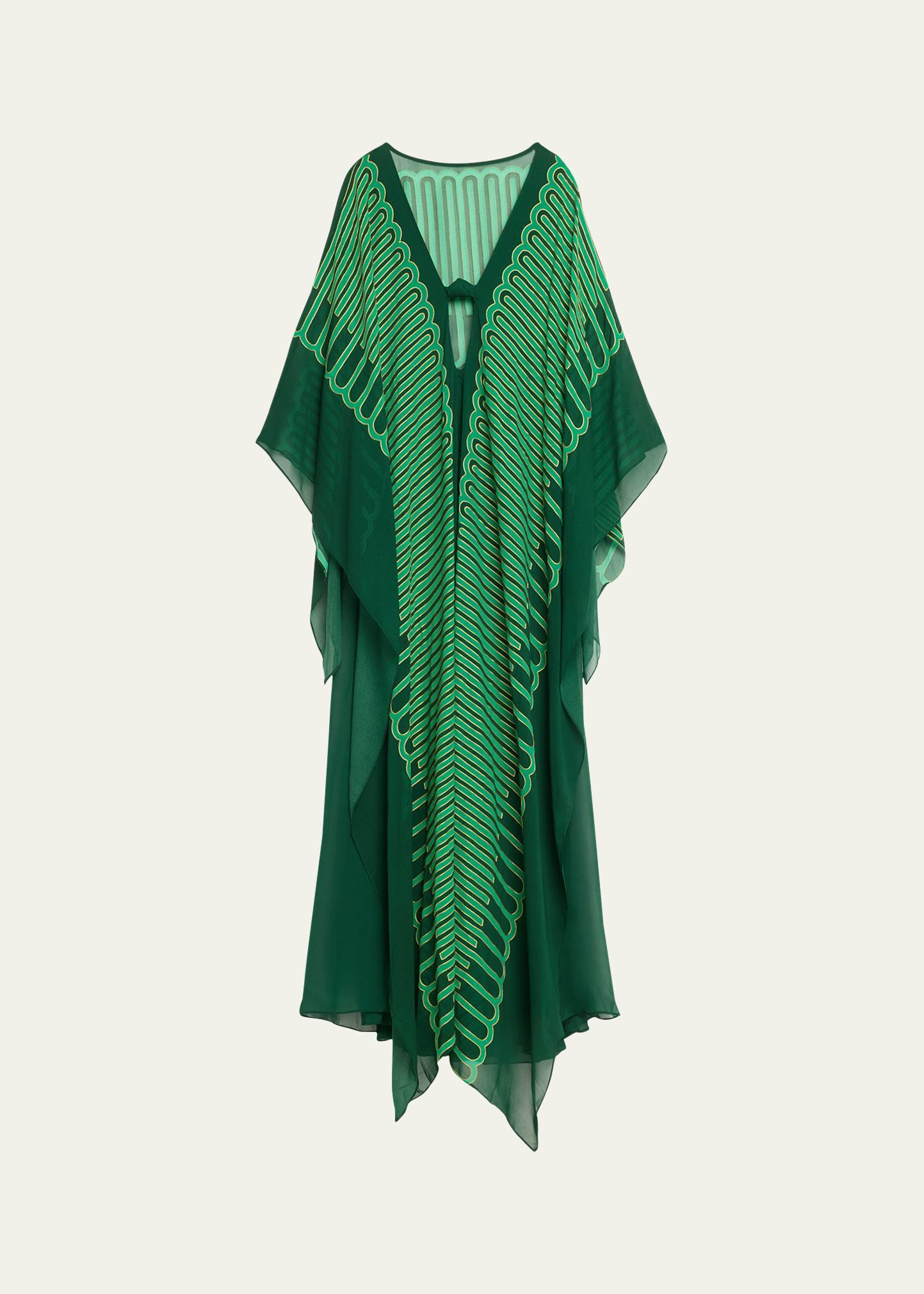 Tejiendo El Tropico Silk Tunic Dress Product Image