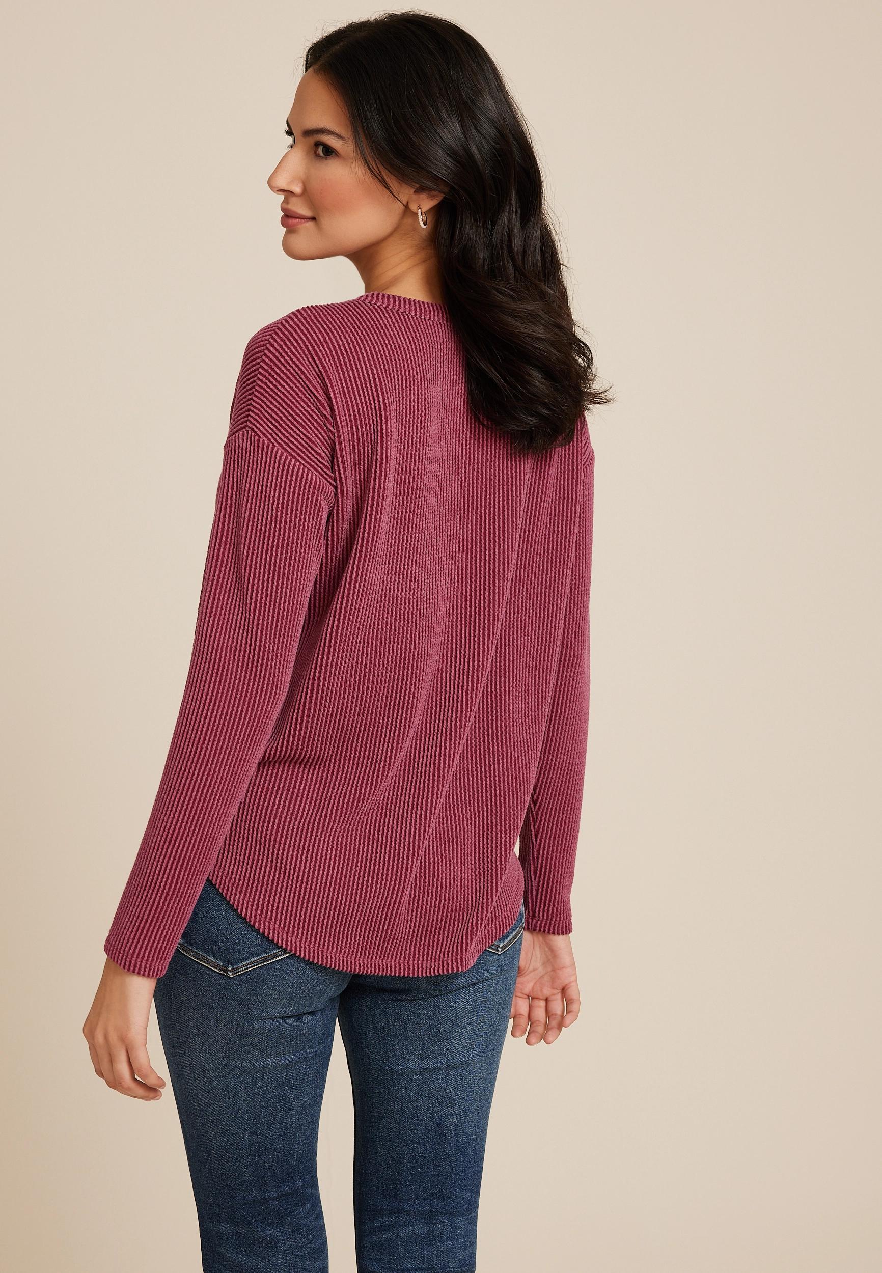 24/7 Clara Long Sleeve Ribbed Tee Product Image