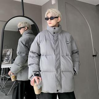 Mock Neck Zip-Up Puffer Jacket Product Image