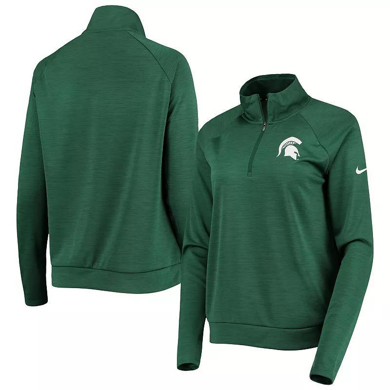 Womens Nike Michigan State Spartans Pacer Raglan Performance Quarter-Zip Jacket Product Image