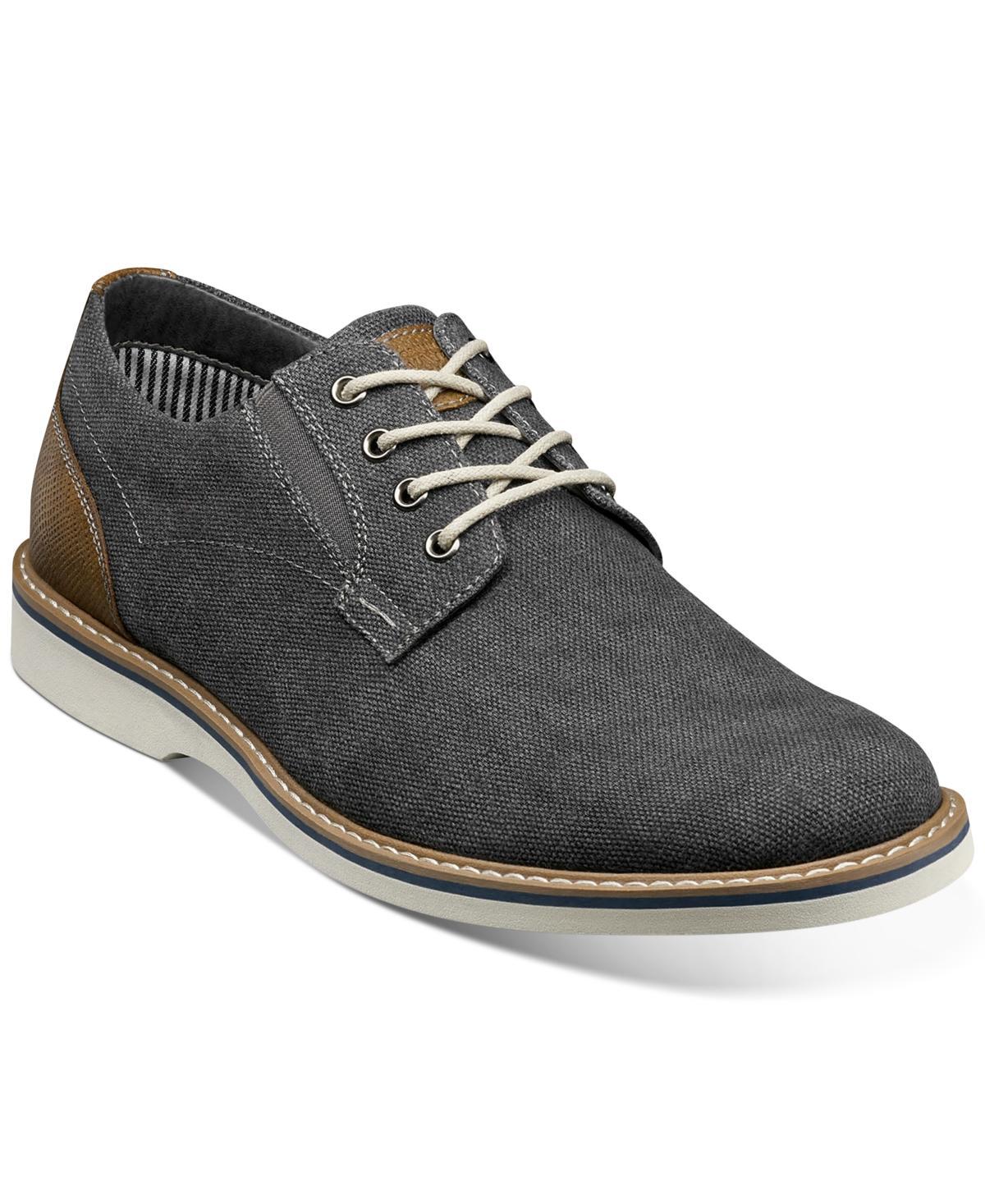 Nunn Bush Barklay Mens Canvas Oxford Shoes Grey Light Blue Product Image