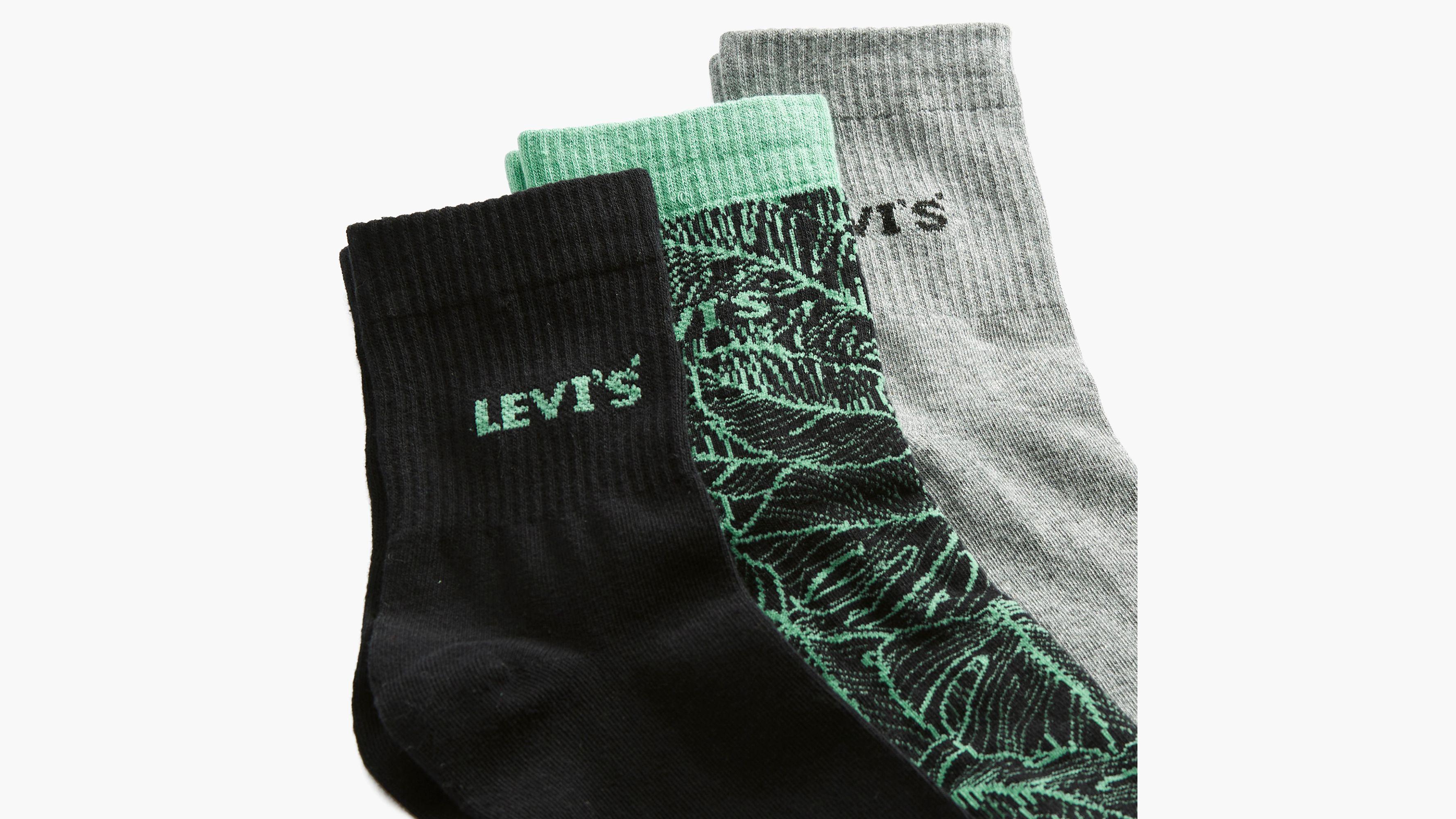 Levis Leaf Stencil Short Cut Socks (3 Pack) - Mens Product Image