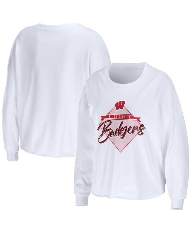 Womens NCAA Wisconsin Badgers Cropped Long Sleeve T-Shirt Product Image