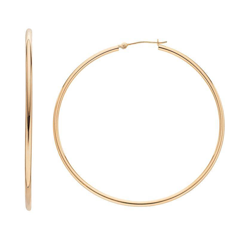 Forever 14K Hoop Earrings, Womens, 14k Gold Product Image