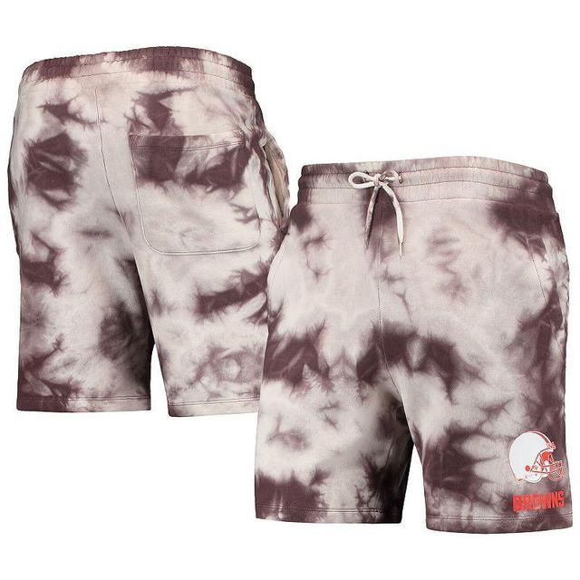 Mens New Era Brown Cleveland Browns Tie-Dye Shorts Product Image