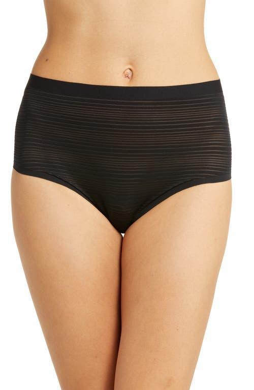 Chantelle Striped Soft Stretch High Rise Full Coverage Brief Panty Product Image