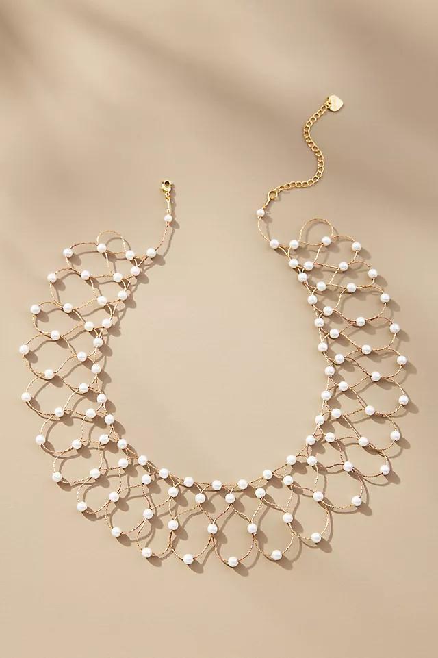 Pearl Bib Collar Necklace Product Image