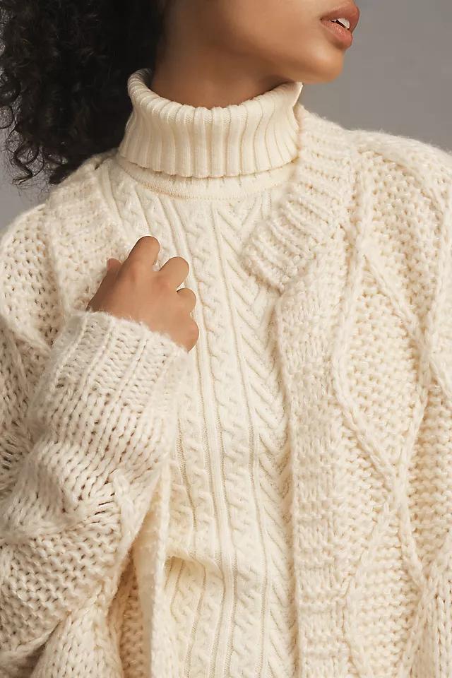 FRNCH Chunky Stitch Cardigan Sweater Product Image