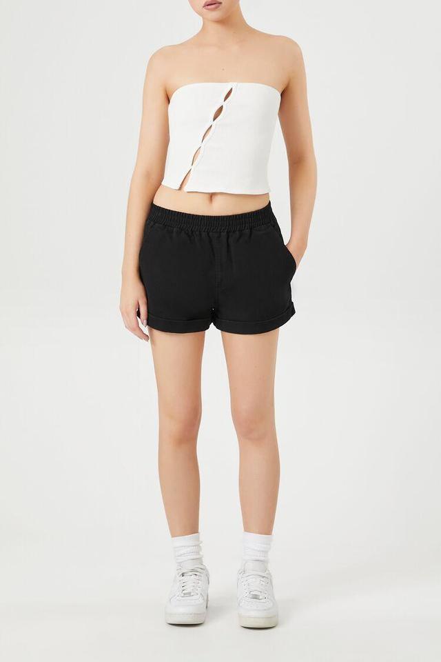 Cuffed Twill Pull-On Shorts | Forever 21 Product Image