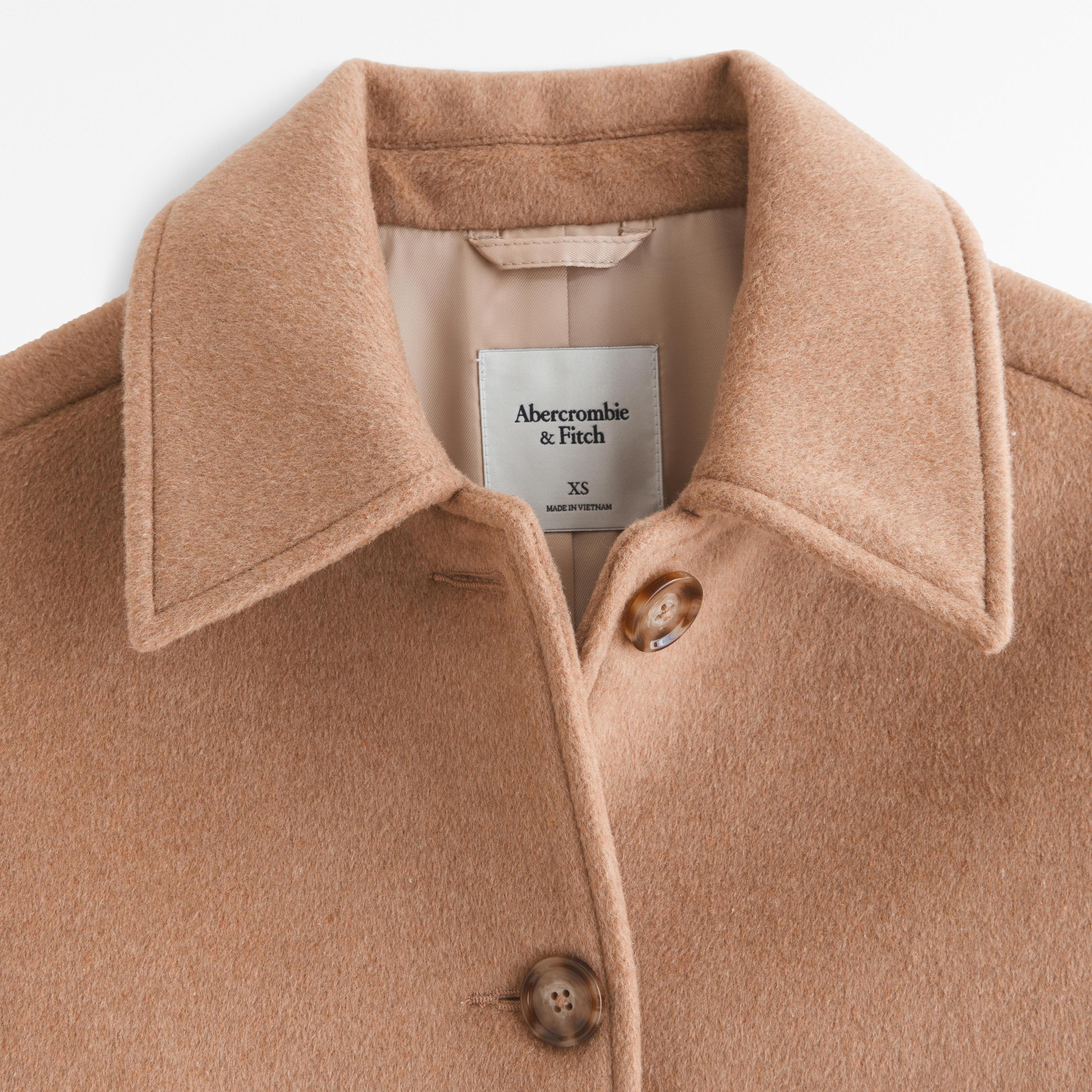 Wool-Blend Short Coat Product Image