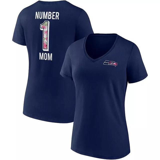 Womens Boston Red Sox Mothers Day Plus Size Best Mom EverV-Neck T-Shirt Blue Product Image