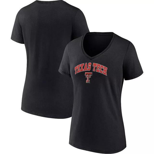 Womens Fanatics Navy Las Vegas Raiders Team Banner Wave V-Neck T-shirt Product Image