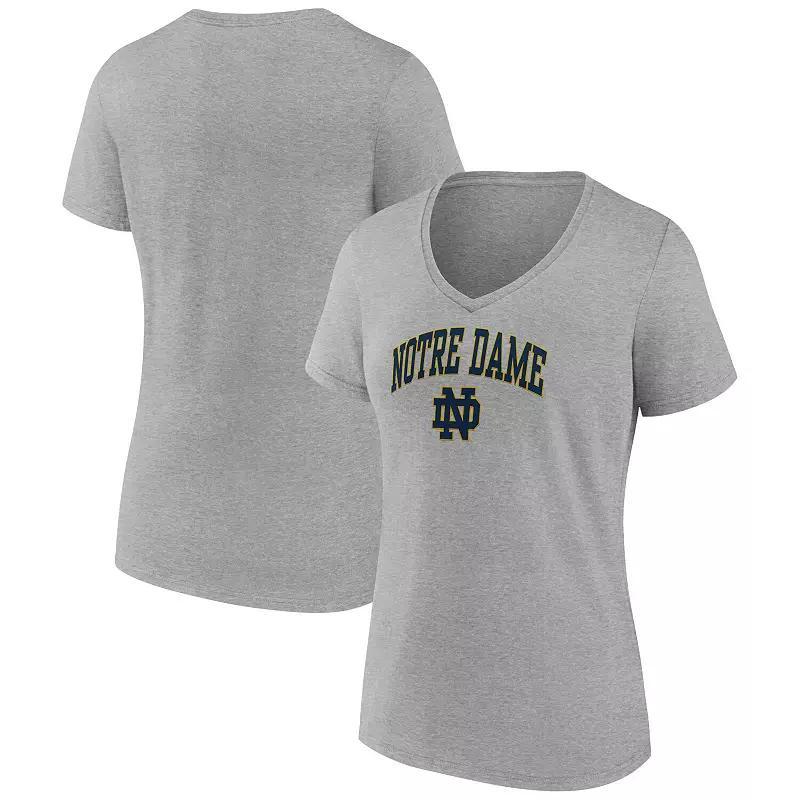 Womens Fanatics Branded Gray Air Force Falcons Basic Arch V-Neck T-Shirt Product Image