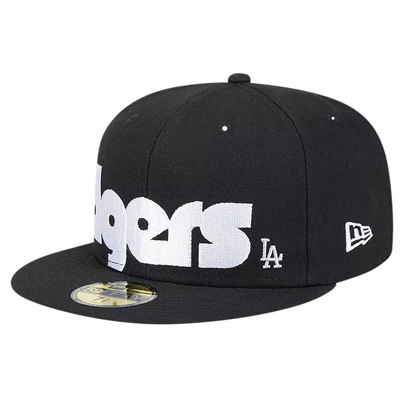 New Era Mens Black Los Angeles Dodgers Checkered Undervisor 59FIFTY Fitted Hat Product Image