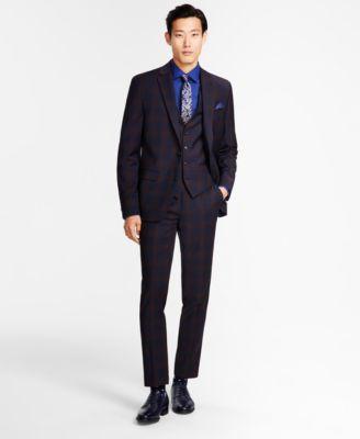 Bar Iii Mens Slim Fit Plaid Suit Separates Created For Macys Product Image