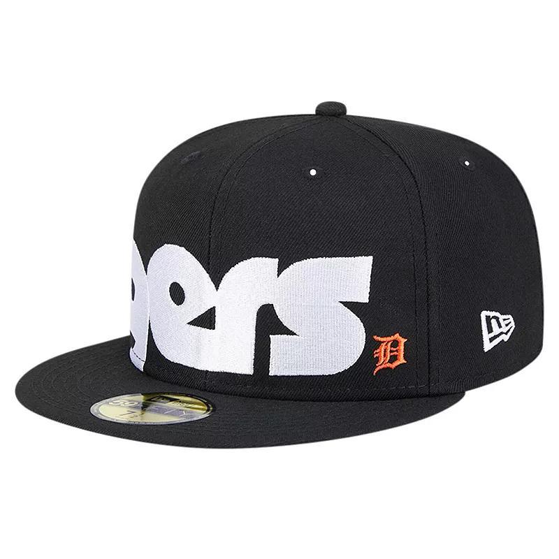 New Era Mens Black Detroit Tigers Checkered Undervisor 59FIFTY Fitted Hat Product Image