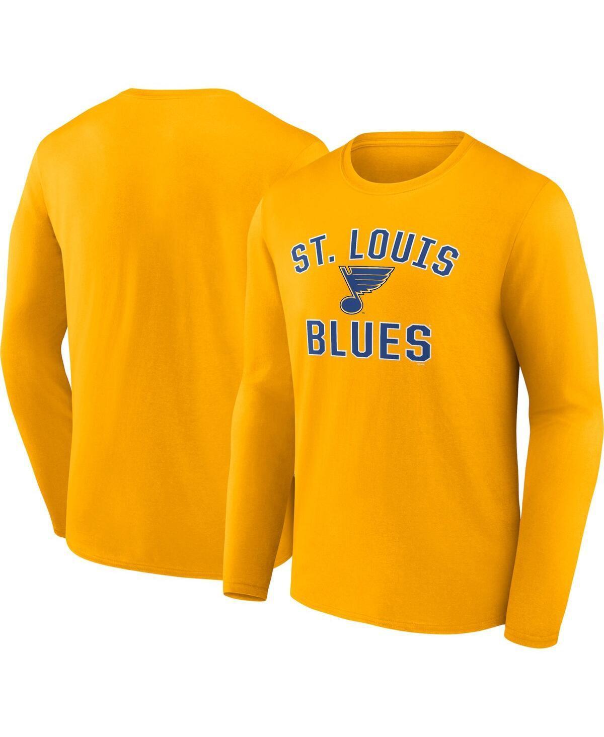 Mens Fanatics Gold St. Louis Blues Team Victory Arch Long Sleeve T-shirt Product Image