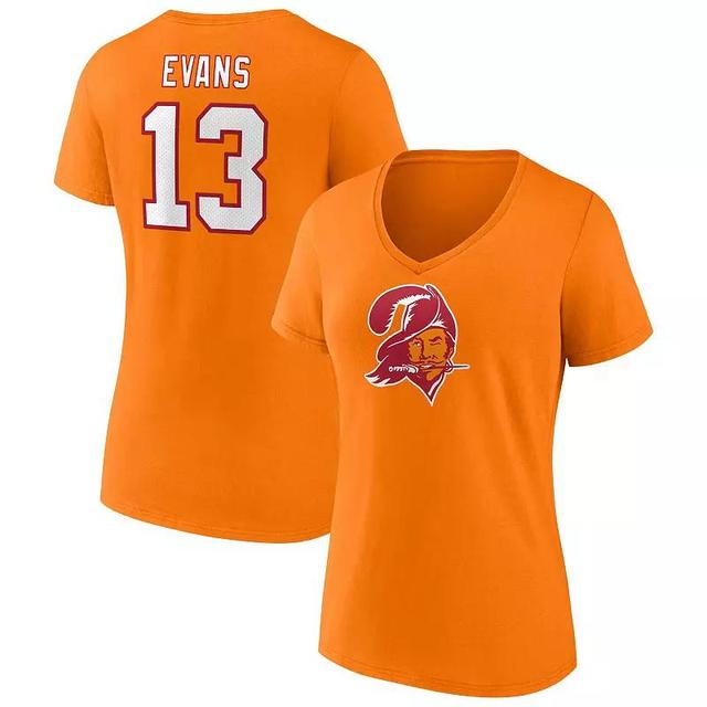 Womens Fanatics Branded Mike Evans Tampa Bay Buccaneers Player Icon Name & Number V-Neck T-Shirt Product Image