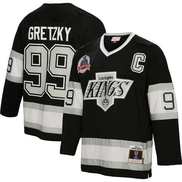 Mitchell & Ness Mens Wayne Gretzky Mitchell & Ness Kings 1992/93 Captain Patch Line Jersey - Mens Product Image