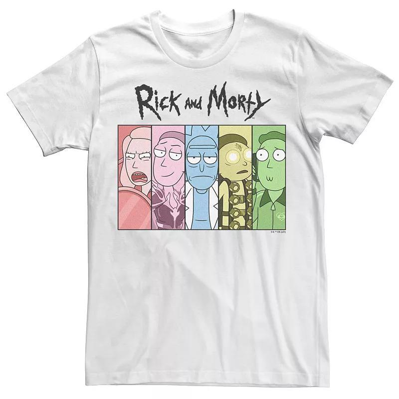 Mens Rick & Morty Character Panel Portraits Tee Product Image