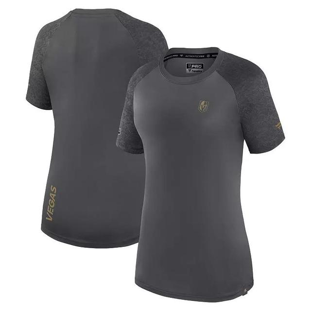 Womens Fanatics Branded Gray Vegas Golden Knights Authentic Pro Tech T-Shirt Product Image