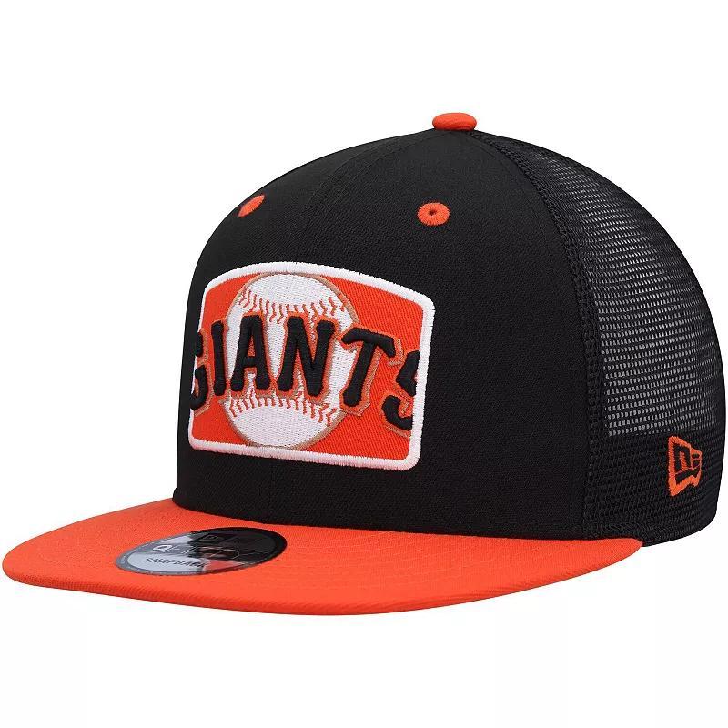 Mens New Era /Orange San Francisco Giants Logo Zoom Trucker 9FIFTY Snapback Hat Product Image