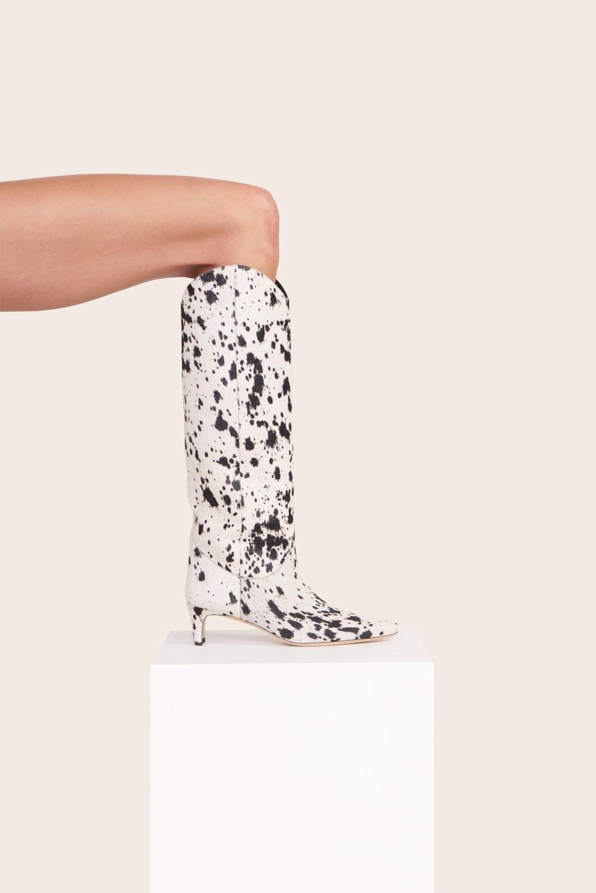 WESTERN WALLY BOOT | BLACK & WHITE HAIRCALF Product Image